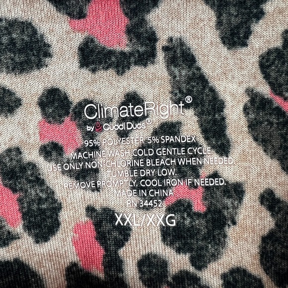 Climate Right Cuddl Duds Womens Shirt Long Sleeve Base Layer Thumbholes Pink XXL - Picture 7 of 7